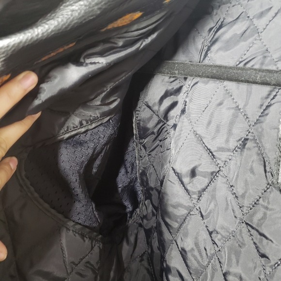 Power Trip Black Leather Motorcycle Jacket - Picture 7 of 12